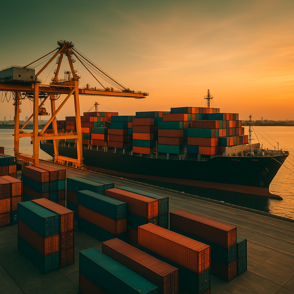 Porto com containers